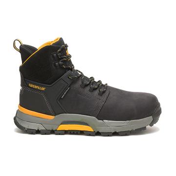 Botas Impermeáveis Caterpillar CAT EDGE Waterproof Nano Biqueira Masculino Pretas | CAT148-PT