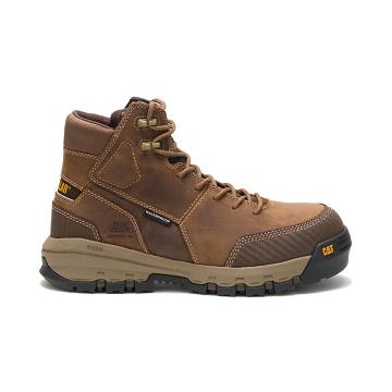 Botas Impermeáveis Caterpillar Device Waterproof Composite Biqueira Masculino Marrom | CAT134-PT