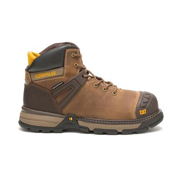 Botas Impermeáveis Caterpillar Excavator Superlite Waterproof Soft Biqueira Masculino Cafes | CAT153