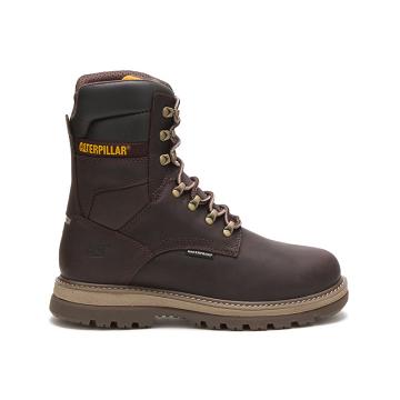 Botas Impermeáveis Caterpillar Fairbanks 8" Waterproof TX Steel Biqueira Masculino Cafes | CAT131-PT