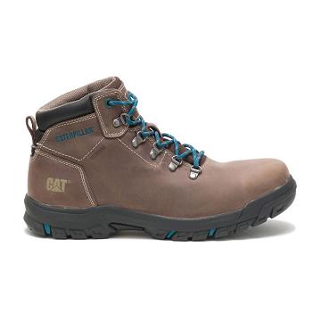 Botas Impermeáveis Caterpillar Mae Steel Biqueira Waterproof Feminino Taupe | CAT453-PT