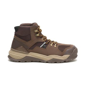 Botas Impermeáveis Caterpillar Provoke Medio Waterproof Alloy Biqueira Masculino Marrom | CAT154-PT