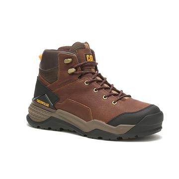 Botas Impermeáveis Caterpillar Provoke Medio Waterproof Masculino Cafes | CAT159-PT