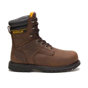 Botas Impermeáveis Caterpillar Salvo 8" Waterproof Steel Biqueira Thinsulate™ Masculino Cafes | CAT1