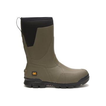 Botas Impermeáveis Caterpillar Stormers 11" Masculino Verde Oliva | CAT174-PT