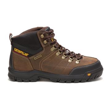 Botas Impermeáveis Caterpillar Threshold Waterproof Steel Biqueira Masculino Cafes | CAT123-PT