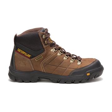 Botas Impermeáveis Caterpillar Threshold Waterproof Masculino Marrom | CAT138-PT