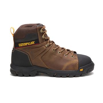 Botas Impermeáveis Caterpillar Wellspring Waterproof Metatarsal Guard Steel Biqueira Masculino Marro