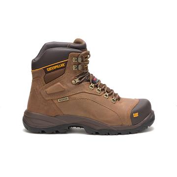 Botas Segurança Caterpillar Diagnostic Hi Waterproof Thinsulate™ Steel Biqueira Masculino Marrom | C