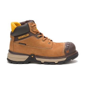 Botas Segurança Caterpillar Excavator Superlite Waterproof Carbon Composite Biqueira Feminino Marrom