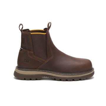 Botas Segurança Caterpillar Fairbanks Chelsea Steel Biqueira Masculino Cafes | CAT070-PT