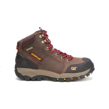 Botas Segurança Caterpillar Navigator Medio Waterproof Steel Biqueira Masculino Marrom | CAT040-PT