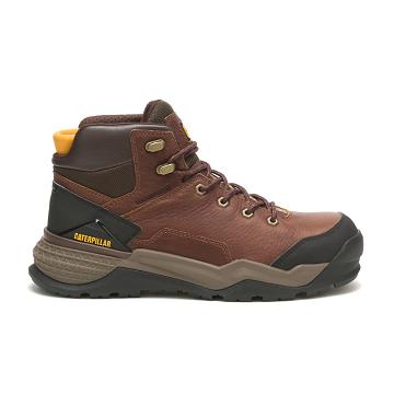 Botas Segurança Caterpillar Provoke Medio Waterproof Alloy Biqueira Masculino Cafes | CAT074-PT