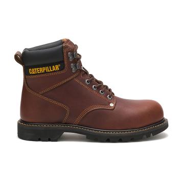 Botas Segurança Caterpillar Second Shift Steel Biqueira Masculino Bordeaux | CAT064-PT