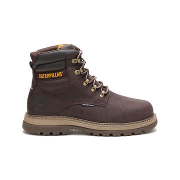 Botas de Trabalho Caterpillar Fairbanks 6" Waterproof Steel Biqueira Masculino Cafes | CAT184-PT