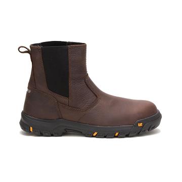 Botas de Trabalho Caterpillar Wheelbase Steel Biqueira Masculino Cafes | CAT100-PT